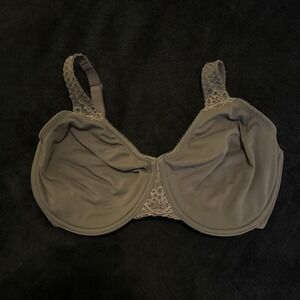 Wacoal Basic Beauty Full Figure Underwire Bra Charcoal Grey 851211 Womens 34G